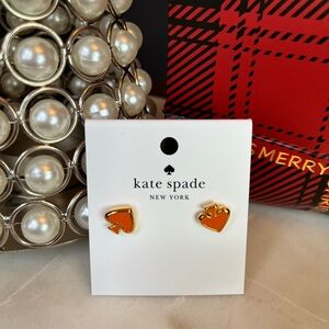 kate spade Cayenne Pepper Everyday Spade Heart and Spade Earrings (NWT) 🎁